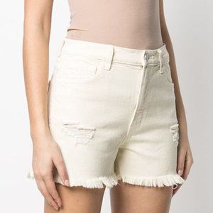 J Brand High Waisted Distressed Jean Shorts 29